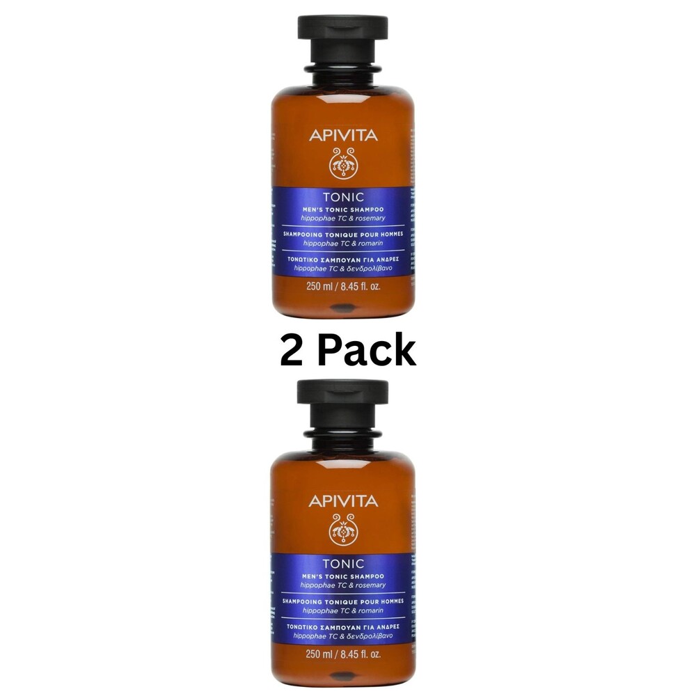 APIVITA Men's Tonic Shampoo Thinning Hair Loss Rosemary 8.45 oz 2 Pack NEW